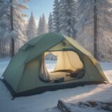 【テント】設営の手間を減らすコツ | 室内での快適さを追求する方法 をイメージした 広角の風景 の写真