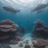 【海洋生物】サンゴ礁に住む魚の生態と現状 | 海洋汚染がもたらす影響 をイメージした 広角の風景 の写真