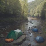【水難事故】夏の川で身を守る方法 | 増水の兆候と救命の基本手順 をイメージした 広角の風景、夏、川 の写真