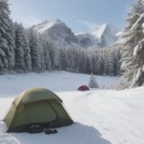 【雪山装備】冬の登山で使う道具 | 寒さと雪への対策になる持ち物リスト をイメージした 広角の風景、山、冬、ハイキング、冬、雪景色 の写真