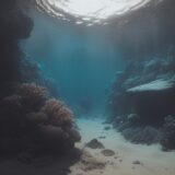 【水中探査ロボット】海底の砂地を進む技術 | 海洋の底にある地形を映像で捉える をイメージした 広角の風景 の写真
