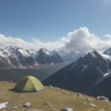 【天候】晴れの日の空の見分け方 | 山歩きにおける雲の変化と知識 をイメージした 広角の風景、山、ハイキング の写真