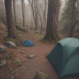 【防護手袋】岩場や茂みを歩く際の手の保護 | 秋の山行に備える装備選び をイメージした 広角の風景、ハイキング、秋 の写真