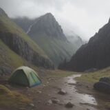 【トレッキング】雨季に合わせた時期と場所選び | 雨雲の動きとルートの選び方 をイメージした 広角の風景 の写真
