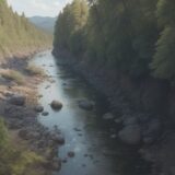【水辺の安全】夏の川遊びで備える道具と知識 | 救助と救命の手順 をイメージした 広角の風景、夏、川 の写真