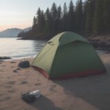 【海釣り】初心者が揃える基本の道具 | 波打ち際で準備する持ち物リスト をイメージした 広角の風景 の写真