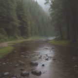 【河川の天気】降水量から判断する | 雨上がりの川と釣行のタイミング をイメージした 広角の風景、川、川 の写真