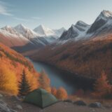 【登山】紅葉のベストシーズンに合わせて | 山歩きで巡るルートを選ぶ をイメージした 広角の風景、山、秋、山頂、ハイキング の写真