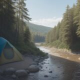 【川遊び】夏の水辺でのルール | 事故を防ぐための備えと対策 をイメージした 広角の風景、川、夏 の写真