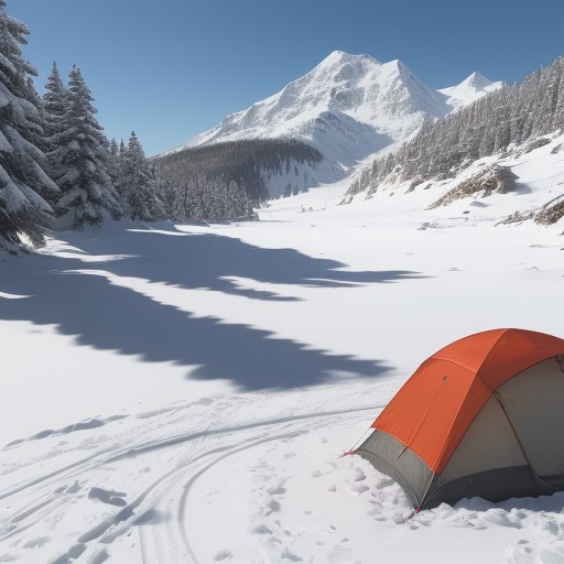 【サングラス】登山の安全装備 | 雪山での反射光から目を保護する をイメージした 雪景色、冬、山、雪景色 の写真