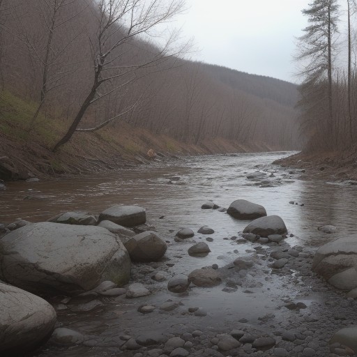 【急流避難】川の増水時の安全確保と脱出方法 | 救助を待つための行動 をイメージした 春、川 の写真
