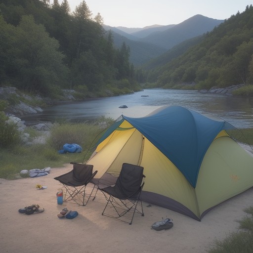 【キャンプ】夏の道具選びと虫除けの準備 | 森の中の川辺で過ごす時間 をイメージした 夏、夏、川 の写真