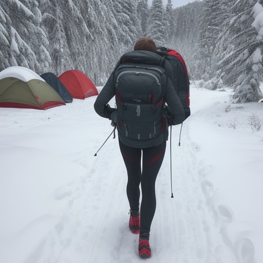 【ウィンタートレイルラン】雪山のコースを走る | 冬の装備と注意点 をイメージした 冬、雪景色、登山道 の写真