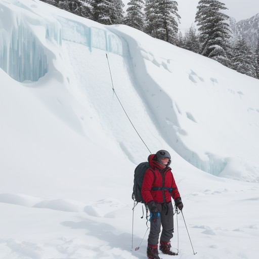 【アイスクライミング】雪山の氷壁を登る | 道具の選び方と注意点 をイメージした 冬、雪景色 の写真