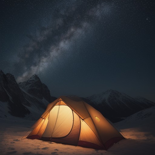 【キャンプ】夏の最適時期 | 山の頂上付近で星を眺めて過ごす夜の時間 をイメージした 夏、山、山頂 の写真