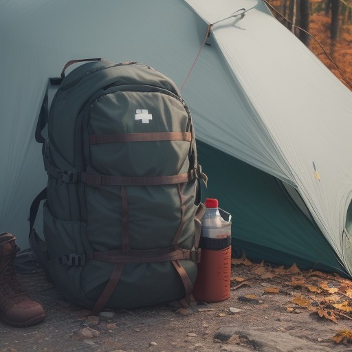【バックパック】多目的ポーチでの収納術 | 秋の山歩きで使う道具 をイメージした 秋、山、ハイキング の写真