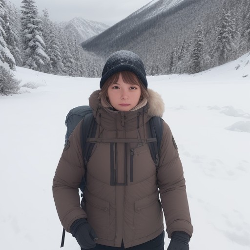 【防寒ウェア】冬の山歩きで体温を保つ服装 | 重ね着の組み合わせ をイメージした 冬、雪景色、山、ハイキング の写真