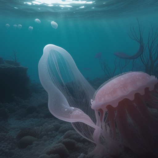【クラゲ】夏の海を漂う姿 | 体の透明さと浮遊生物の生態観察記録 をイメージした 夏 の写真