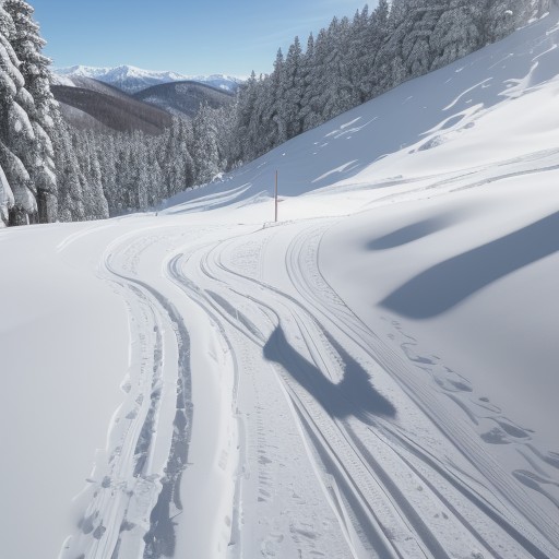 【スキー場】積雪状況とゲレンデのコース選び | 冬スポーツの準備を整える をイメージした 冬、雪景色、雪景色 の写真