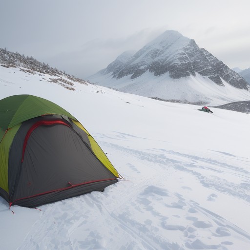 【防寒ウェア】冬の山歩きで使うアウター | 寒さをしのぐ重ね着 をイメージした 冬、雪景色、山、ハイキング の写真