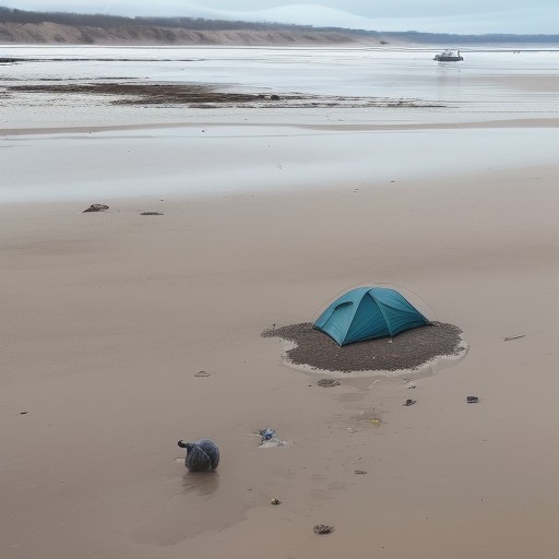 【干潮】海面が下がり現れた砂浜を歩く | 冬の磯遊びと生き物探し をイメージした 冬 の写真