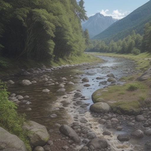 【川】水辺に生きる生物たちの様子 | 夏に訪れた渓流での観察記録 をイメージした 夏、川、山 の写真