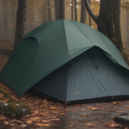 【防水ジャケット】秋の雨が降る登山道を歩く | 軽量モデルでの山行 をイメージした 秋、ハイキング の写真