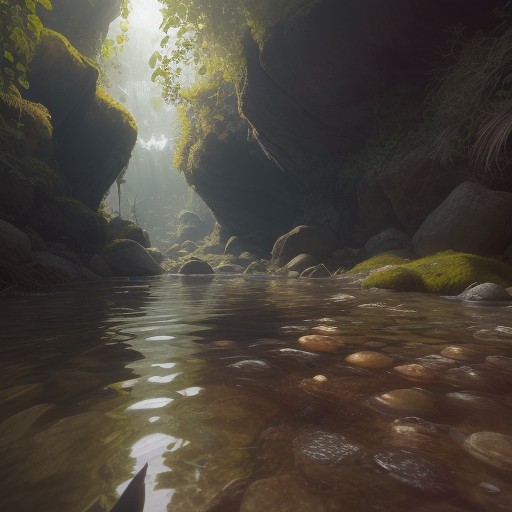 【沈水植物】川底に広がる緑の群生 | 水中の様子を写真で記録する をイメージした 春、夏、冬、夏、川 の写真