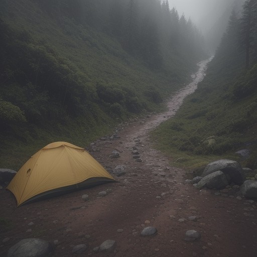 【雨の登山】大雨による土砂崩れや川の増水 | 山で身を守るための避難方法 をイメージした ハイキング、山 の写真