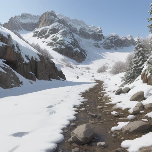 【登山】春の山歩きで見つける植物の変化 | 雪解けから新緑への移り変わり をイメージした 春、雪景色、春、雪景色、山、ハイキング の写真