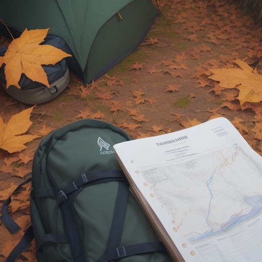 【登山地図】山頂へ向かうルートの確認 | 紅葉の中を歩くハイキングコース をイメージした 秋、秋、ハイキング、ハイキング、登山道 の写真
