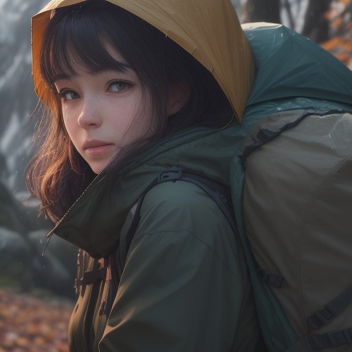【山岳気象】降水確率を確認して決める登山日 | 紅葉の山歩きと雨対策 をイメージした 秋、秋、山、ハイキング の写真