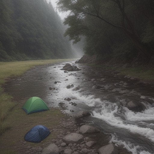 【雨量】上流の降水確率による川の流れの変化 | 釣りに行く日の判断基準 をイメージした 川 の写真