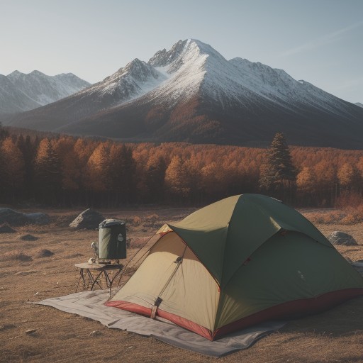 【キャンプ用品】秋の山で使うテント選び | キャンプ飯に合う道具の準備 をイメージした 秋、山 の写真