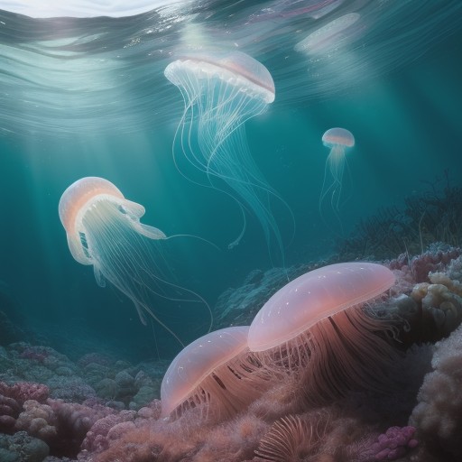 【クラゲ】夏の海を漂う姿 | 体の透明さと浮遊生物の生態観察記録 をイメージした 夏 の写真