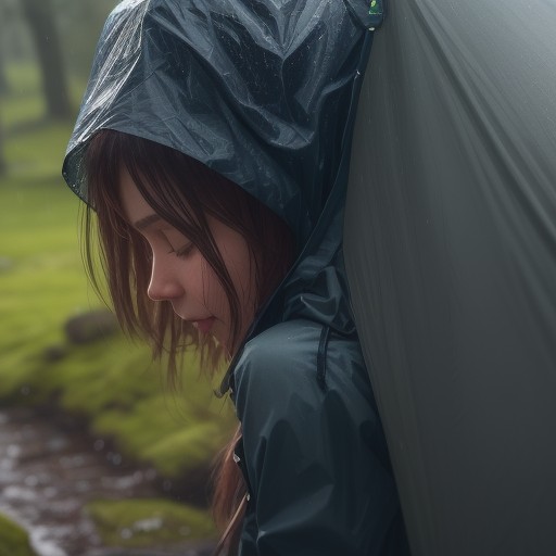 【防水ジャケット】雨の中を歩く登山道 | 撥水加工で濡れを防ぐ選び方 をイメージした 夏、ハイキング の写真