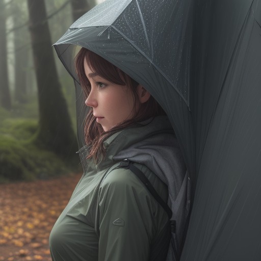 【レインジャケット】雨が降る日の登山道 | 防水性能の選び方と活用法 をイメージした 夏、秋、ハイキング の写真