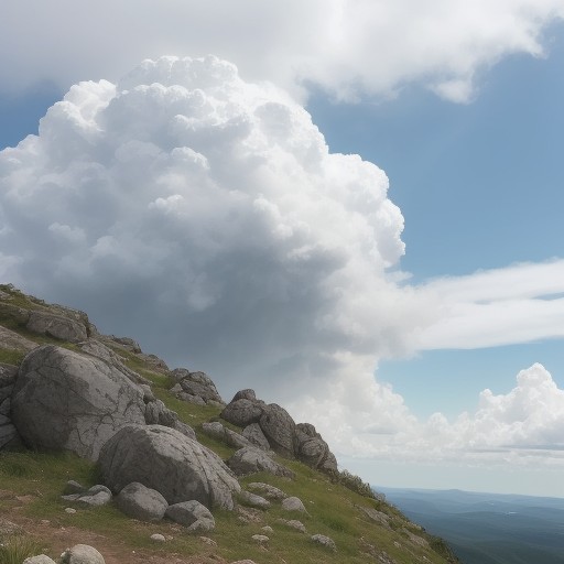 【天候】晴れの日の空の見分け方 | 山歩きにおける雲の変化と知識 をイメージした 夏、ハイキング の写真