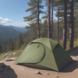 【登山】夏の暑さに備える装備 | 水分補給と体温調節のポイント をイメージした 広角の風景、ハイキング、夏 の写真