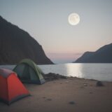 【潮汐】月の満ち欠けと海水の水位変化 | 釣りにいく時間を決める方法 をイメージした 広角の風景 の写真