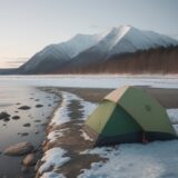 【磯仕事】足場の確認と装備の準備 | 冬の波打ち際で身を守るための注意点 をイメージした 広角の風景、冬 の写真