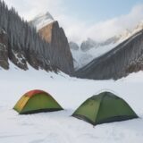 【登山安全】山での緊急時の備え | 避難ルートの確認と安全確保の手順 をイメージした 広角の風景、山 の写真