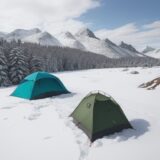 【装備リスト】冬の登山で使う防寒着の見直し | 雪山での体温維持に向けた対策 をイメージした 広角の風景、山、冬、山、雪景色 の写真