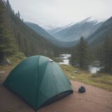【防水バッグ】登山での荷物の整理術 | 雨の中を歩く装備の選び方 をイメージした 広角の風景、ハイキング の写真