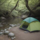 【アマガエル】生息地の環境 | 水辺に集まる様子を観察して記録する をイメージした 広角の風景 の写真