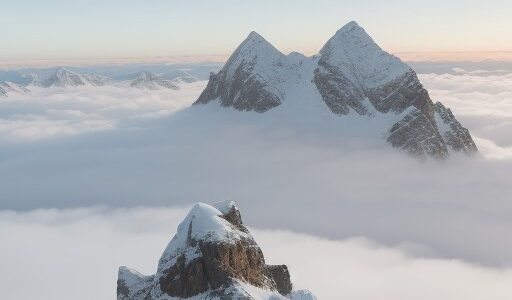 【山頂】雲海から眺める冬の景色 | 山登りで到達した視界の広がり