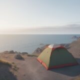【地図コンパス】海上のルートを確認する | 風信旗で風向きを判断する をイメージした 広角の風景 の写真