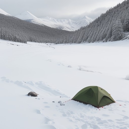 【雪山】冬の登山ルート | 雪景色の中を歩くための装備と準備の手順 をイメージした 広角の風景、山、雪景色、ハイキング、冬 の写真