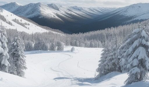 【スノーボード】雪山の斜面を滑り降りるルート | 冬の自然に囲まれる時間