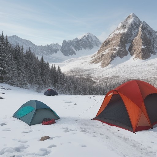 【気候変動】山の雪解けと天候の変化 | 登山ルート選びの注意点と対策 をイメージした 広角の風景、山、雪景色、ハイキング の写真
